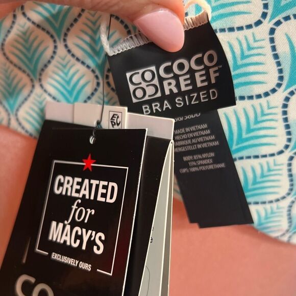 Coco Reef Verso Bra Sized Twist Reversible Underwire Bikini Top, Tropical Lotus. - Picture 14 of 15